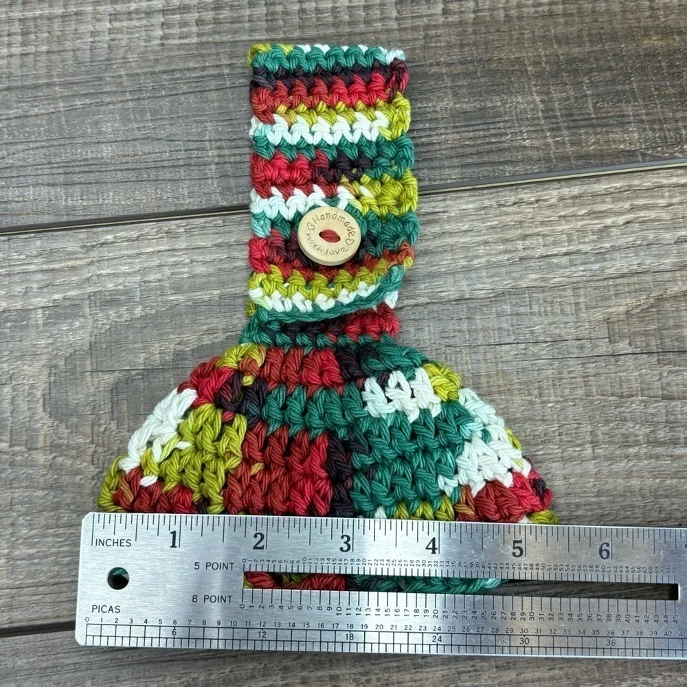 Kitchen Tea‎ Hand Towel Topper Holder Christmas Holiday Cotton Crochet by Seller